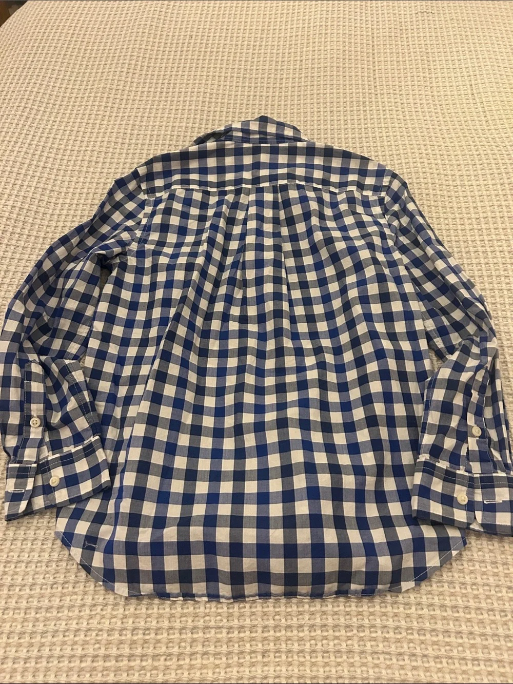 Ralph Lauren Blue and White Gingham Button-Down Shirt